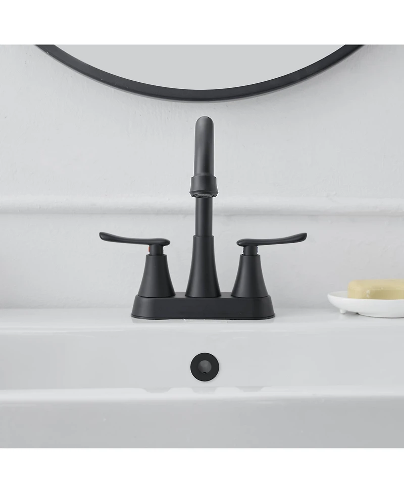 Greenspring 4 in. Centerset 2-Handle High-Arc Bathroom Faucet in Brushed Nickel