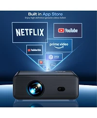 Elephas Smart Projector: 4K/1080P, WiFi & Bluetooth, Android Tv Os, Keystone Correction, Includes Tripod – Works with Phone/Laptop/Tv Stick