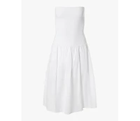 WeWoreWhat Women's Ribbed Cotton Midi Dress