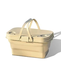 Collapsable Picnic Basket With Tray Stand
