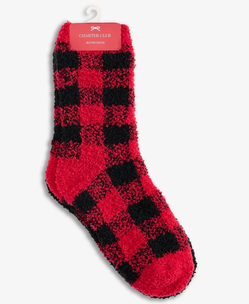 Charter Club Women's 2-Pk. Fuzzy Butter Socks, Created for Macy's