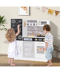 Slickblue Pretend Play Kitchen with Utensils for Kids Aged 3+