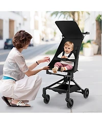 Gymax Toddler Lightweight Stroller Compact & Airplane-Friendly Travel w/ Canopy