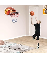 Wall Mounted Fan Backboard With 2 nets Basketball Hoop and Rim Outdoor Indoor Sports