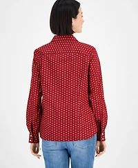 Tommy Hilfiger Women's Cotton Foulard Button-Front Shirt