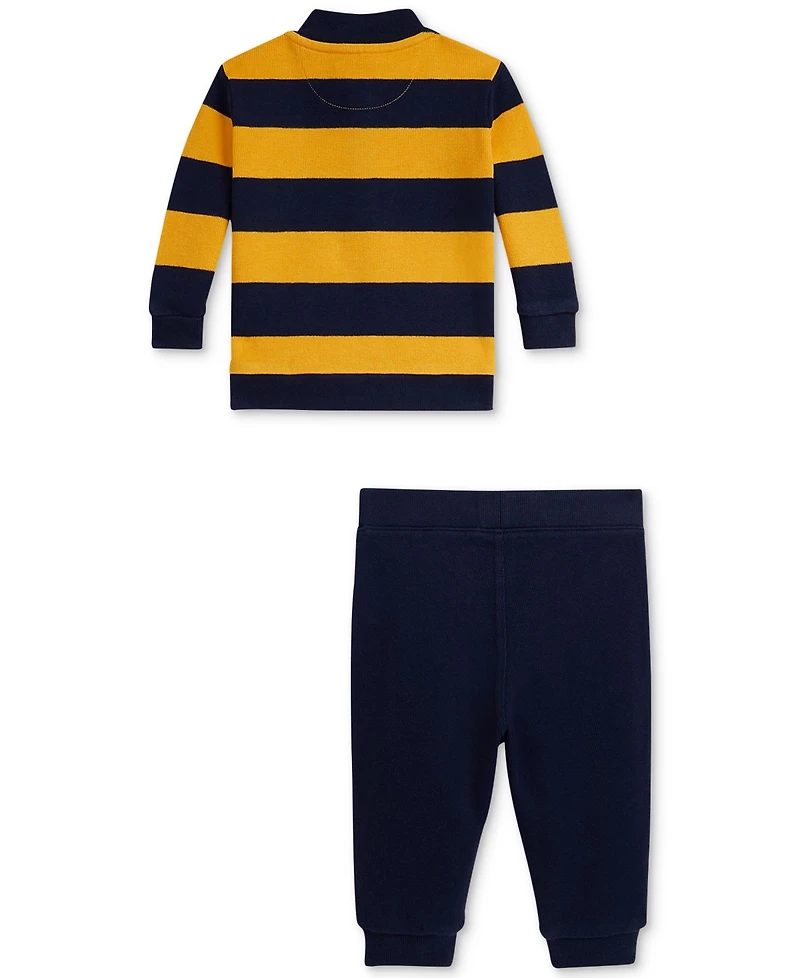 Polo Ralph Lauren Baby Boys Rib-Knit Pullover & Jogger Pant Set