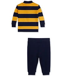 Polo Ralph Lauren Baby Boys Rib-Knit Pullover & Jogger Pant Set
