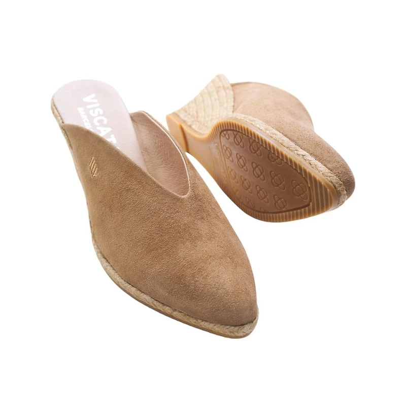 Truja Suede Espadrille Mule Wedges