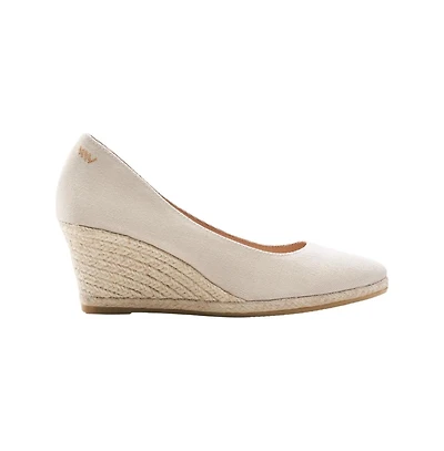 Viscata Roses Canvas U Cut Espadrille Wedges