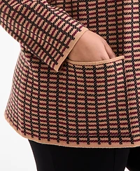 Ak Anne Klein Plus Open-Front Coatigan