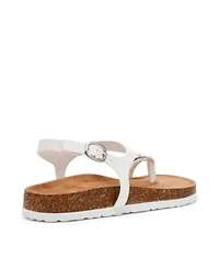 Anne Klein Women's Lola Toe Loop Footbed Flat Sandals