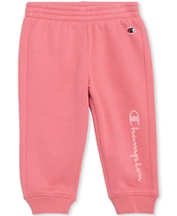 Champion Baby Girls 2-Piece Long Sleeve Crew Sweatshirt and Joggers Set