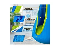 Outree Cotton Kids Pod Swing Seat Blue Pink and Blue,Sensory for Indoor Outdoor