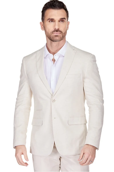 Gino Vitale Men's Slim Fit Linen-Blend Blazer