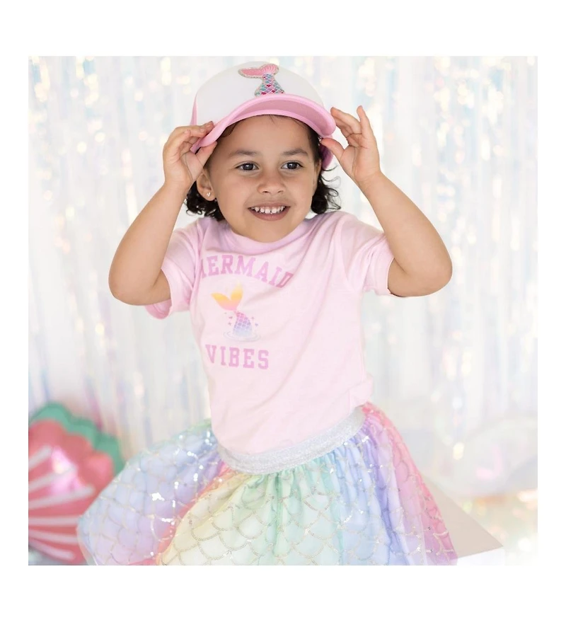 Sweet Wink Little and Big Girls Mermaid Vibes Short Sleeve T-Shirt