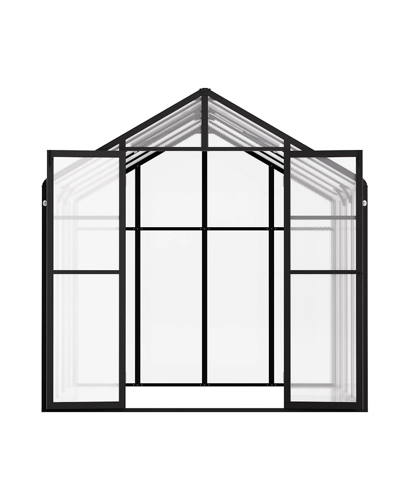 Slickblue Polycarbonate Greenhouse Outdoor Walk-in Greenhouse for Garden