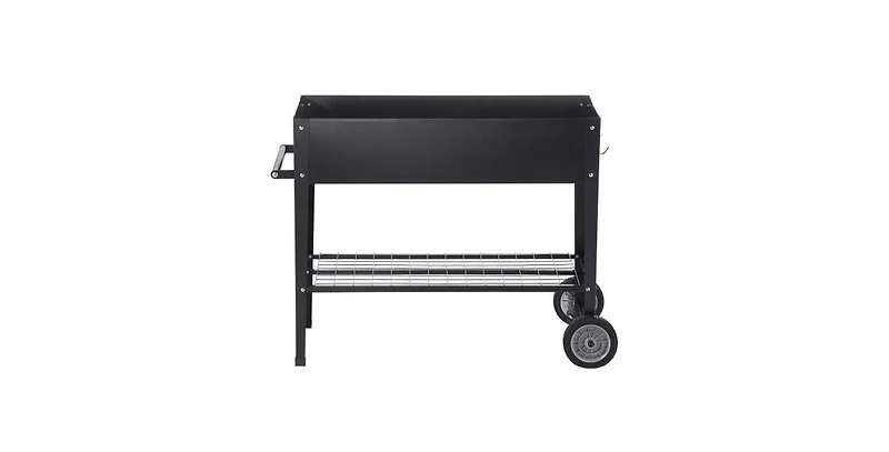 Slickblue Galvanized Metal Raised Garden Bed Planter Box with Legs for Outdoor Planting