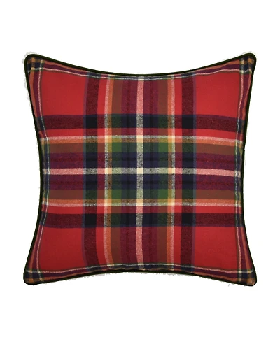 J Queen New York Andrew Plaid Square Decorative Pillow, 20" x 20"