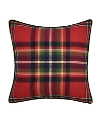 J Queen New York Andrew Plaid Square Decorative Pillow, 20" x 20"