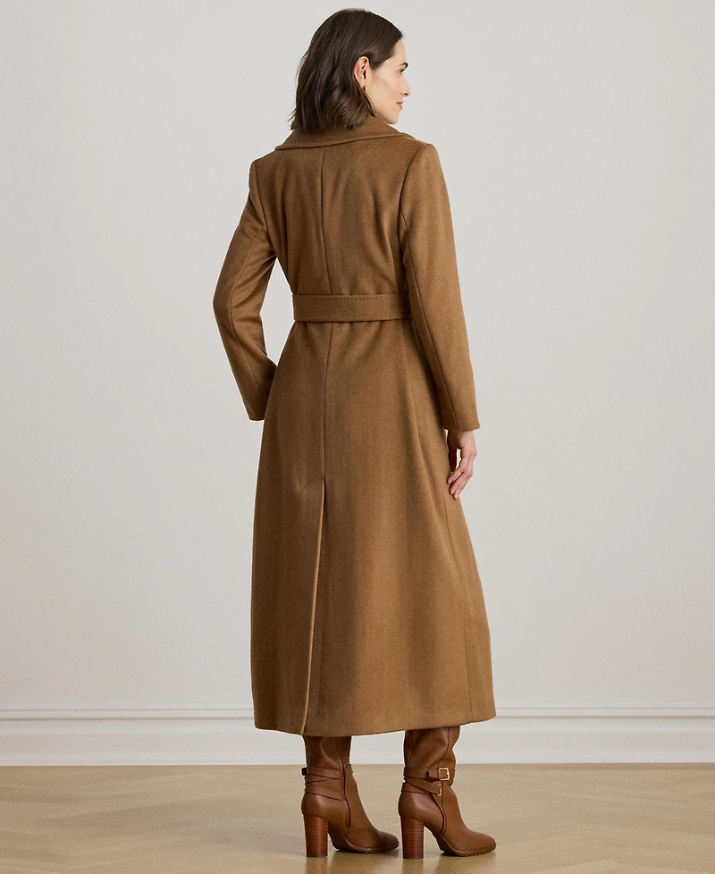 Lauren Ralph Women's Stitch-Trim Notch-Collar Belted Coat