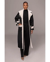 Jluxlabel Women's Suede And Sherpa Reversible Coat
