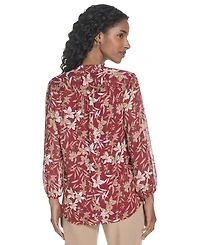 Tommy Hilfiger Women's Floral Pintucked Blouse