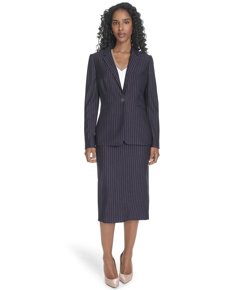 Tommy Hilfiger Women's Pinstriped Midi Skirt