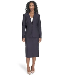 Tommy Hilfiger Women's Pinstriped Midi Skirt