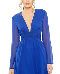 Women's Ieena Embellished Shoulder Blouson Sleeve Evening Gown