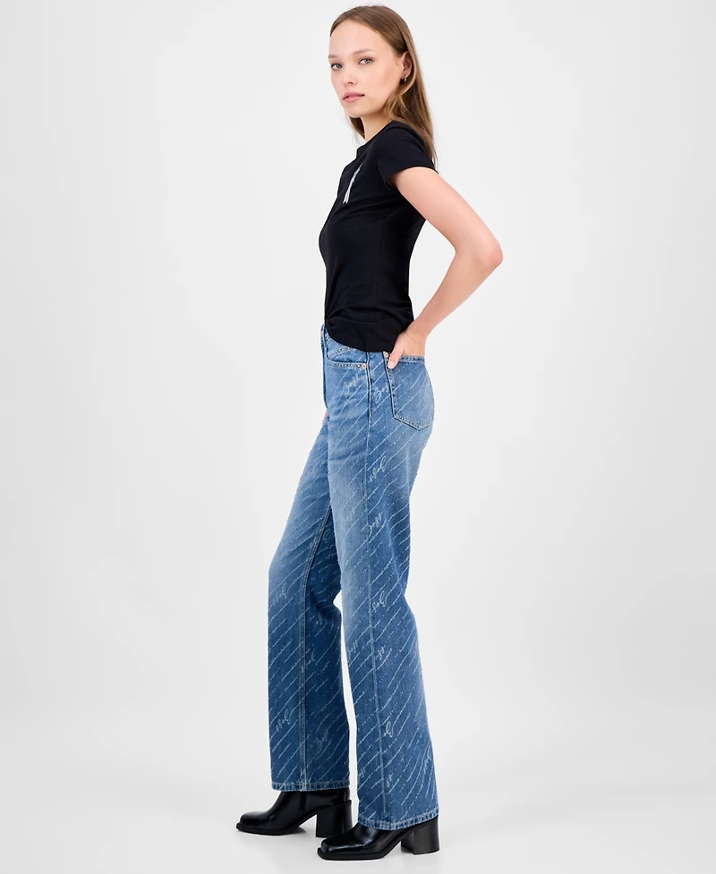 Boss Orange Women's Logo Straight-Leg Jeans
