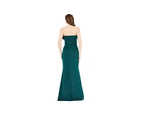 Amri Women's Shimmer Jersey Ruched Strapless Gown