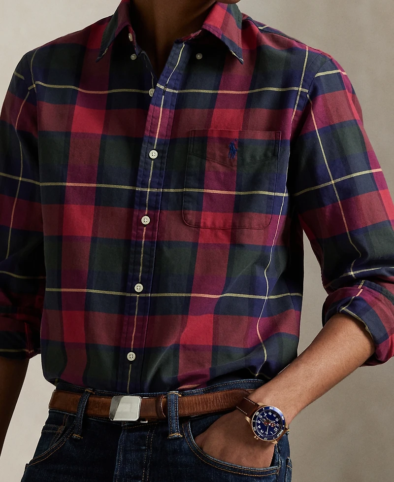Polo Ralph Lauren Men's Classic-Fit Plaid Oxford Shirt