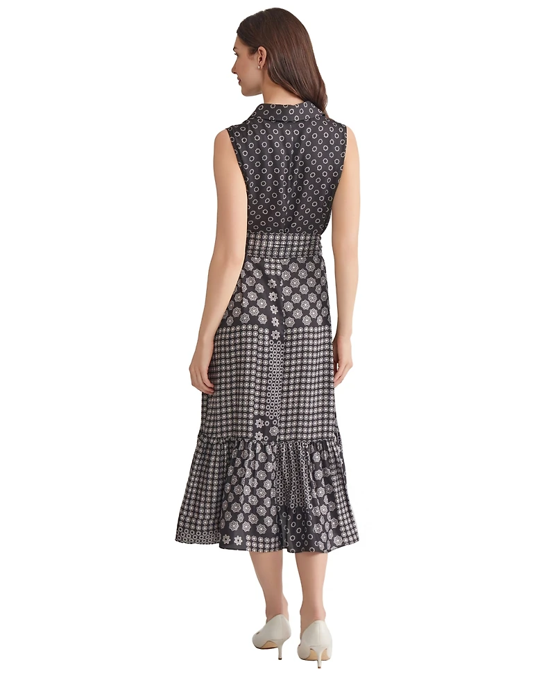 Jones New York Women's Sleeveless Midi Shirt Dress