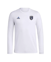 Adidas Men's White San Jose Earthquakes Local Stoic Long Sleeve T-Shirt