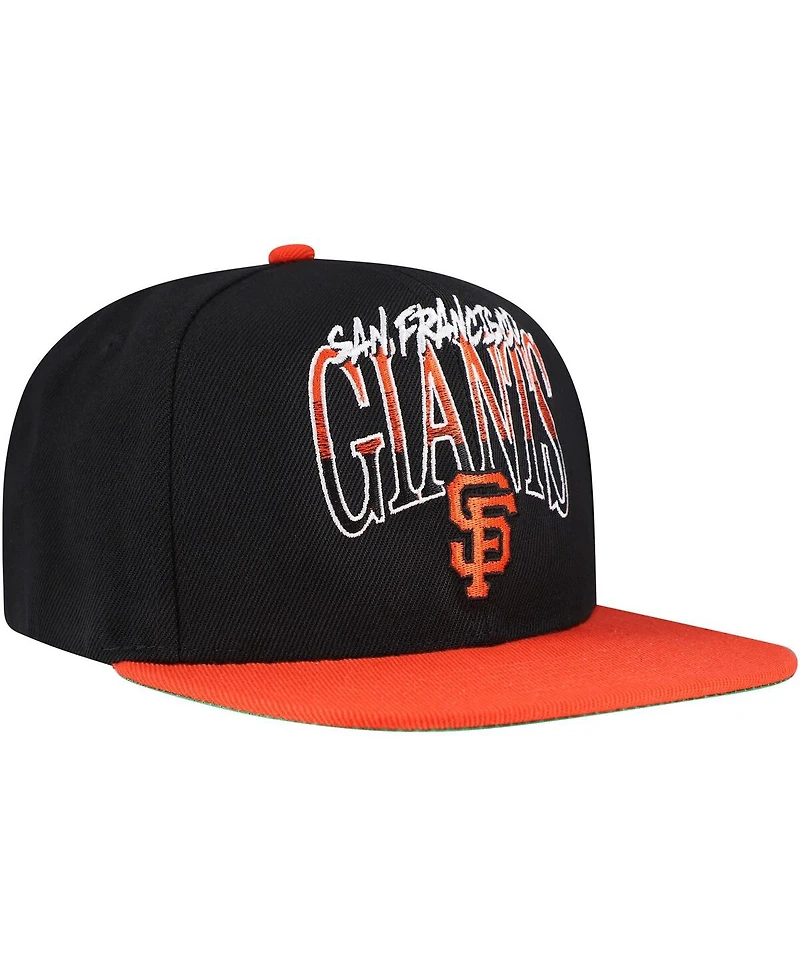 Mitchell & Ness Men's Black San Francisco Giants Rise Up Snapback Hat