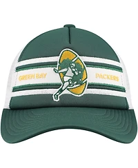 Mitchell & Ness Big Boys and Girls Green Green Bay Packers Stripe Trucker Adjustable Hat