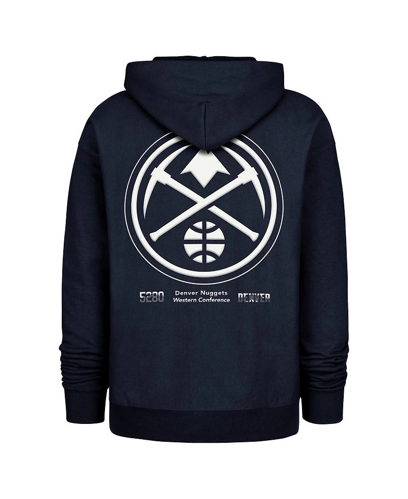 '47 Brand Men's Navy Denver Nuggets 2024/25 City Edition Double Crossover Foundation Pullover Hoodie