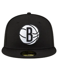 New Era Men's Black Brooklyn Nets 59FIFTY Fitted Hat