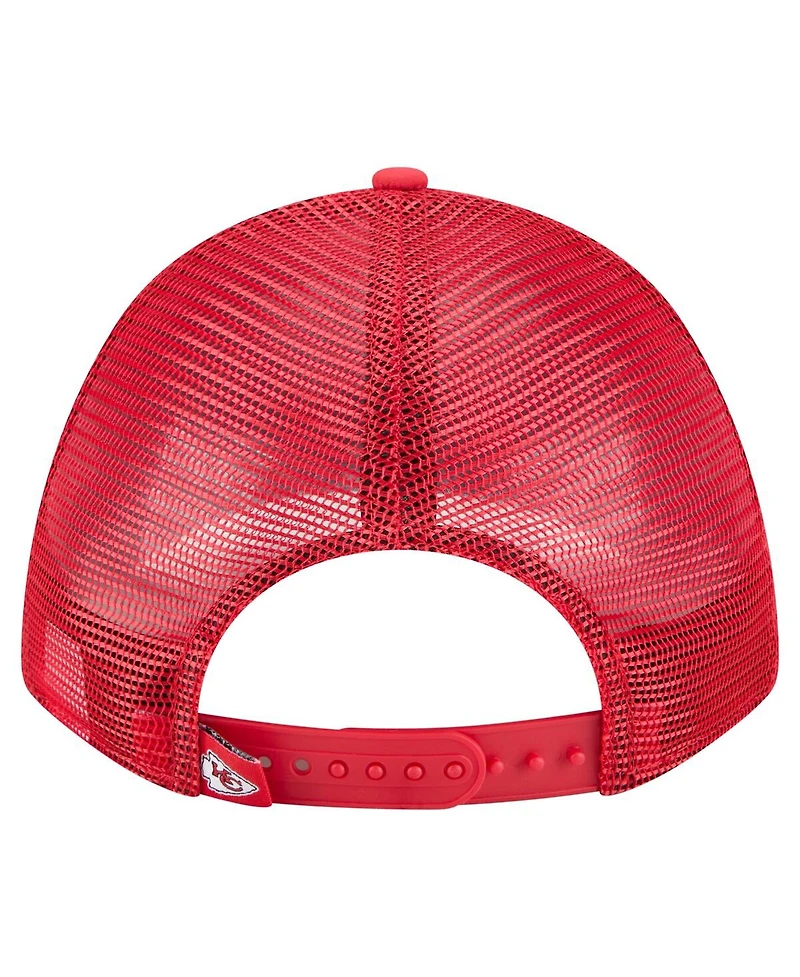 New Era Men's Red Kansas City Chiefs Active Minimalist M-Crown A-Frame 9FORTY Adjustable Hat