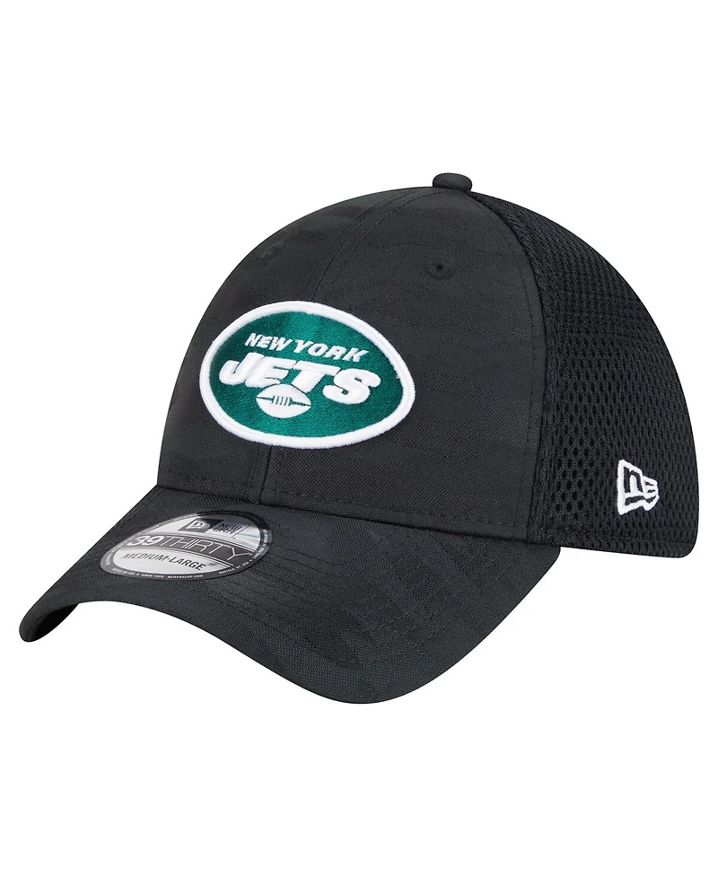 New Era Men's Black York Jets Active Camo 39THIRTY Flex Hat