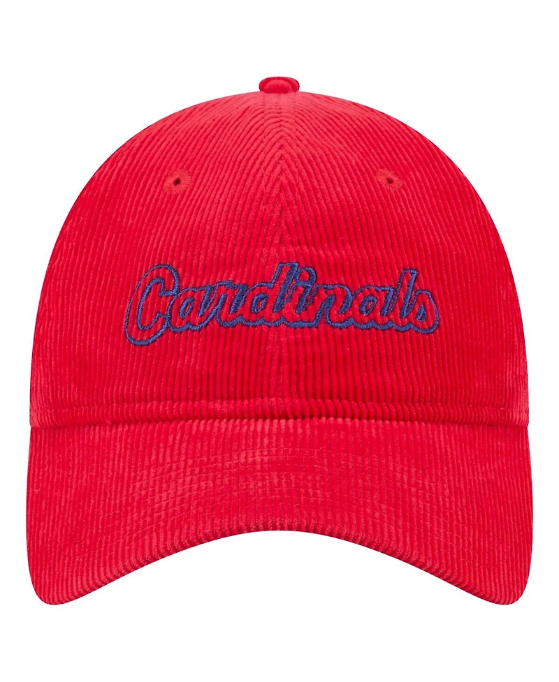New Era Women's Red St. Louis Cardinals Corduroy 9TWENTY Adjustable Hat