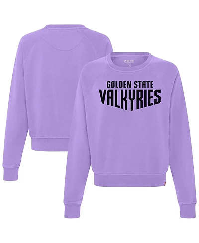 Sportiqe Women's Violet Golden State Valkyries Ashlyn Raglan Sweatshirt