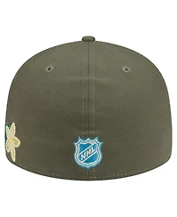 New Era Men's Olive Los Angeles Kings Tonal Florals 59FIFTY Fitted Hat