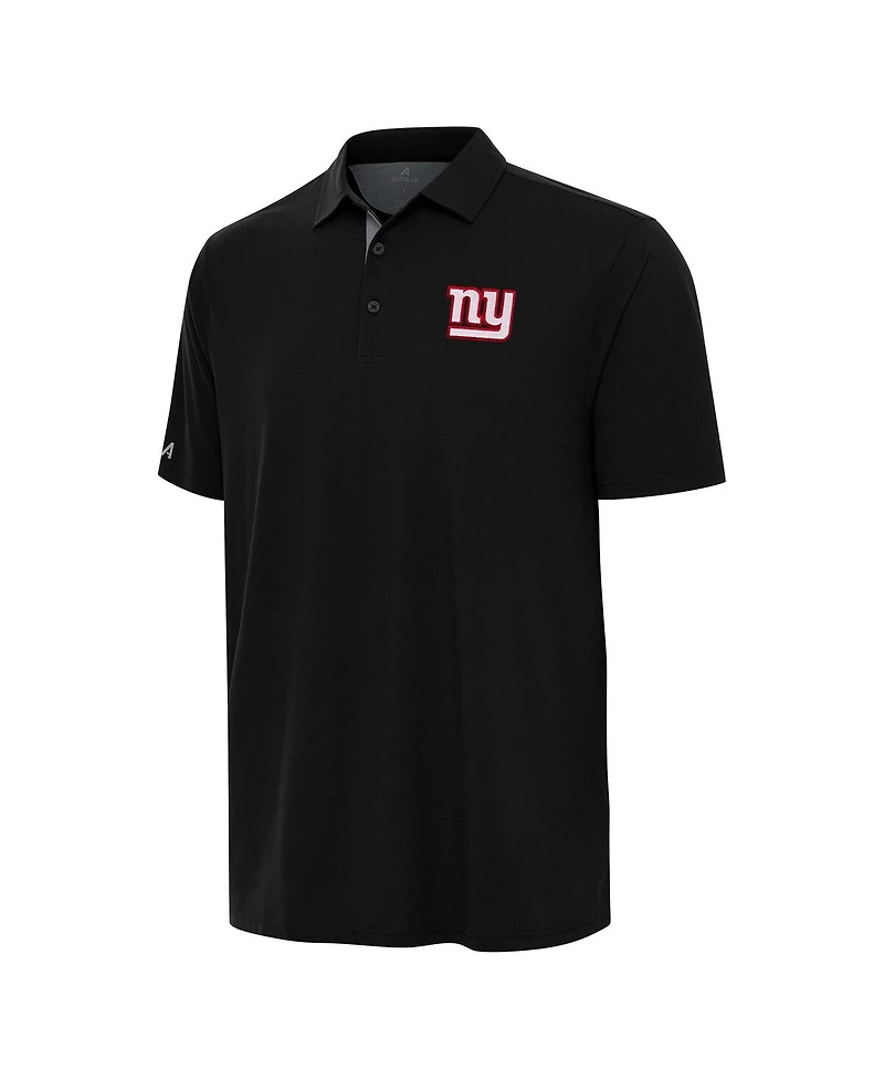Antigua Men's Black/Gray New York Giants Era Polo Shirt