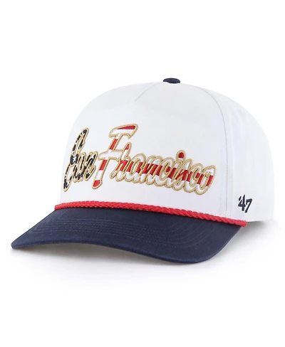 '47 Brand Men's White San Francisco Giants Patriotic Overhand Hitch Adjustable Hat