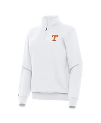 Antigua Women's White Tennessee Volunteers Victory Quarter-Zip Sweatshirt