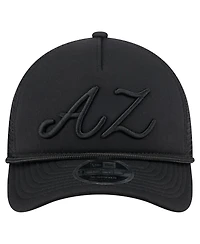 New Era Men's Black Arizona Diamondbacks City Initial 9FORTY A-Frame M-Crown Adjustable Trucker Hat