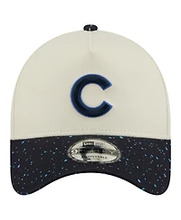 New Era Men's Cream Chicago Cubs Speckle A-Frame 9FORTY Adjustable Hat