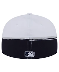 New Era Men's Navy/White New York Yankees Paint Stroke 59FIFTY Fitted Hat