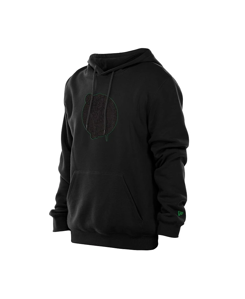 New Era Men's Black Boston Celtics Tonal Color Pop Premium Pullover Hoodie